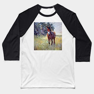 Image of a bay horse Baseball T-Shirt